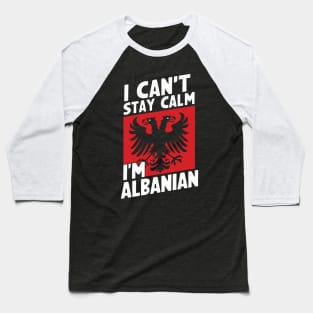 Funny Albanian Patriotic Flag Baseball T-Shirt